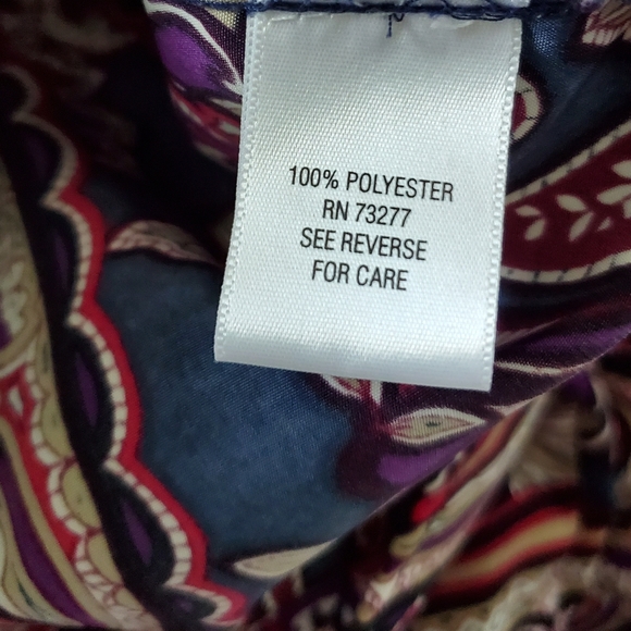 Croft&Barrow floral print long sleeve shirt - Picture 6 of 10